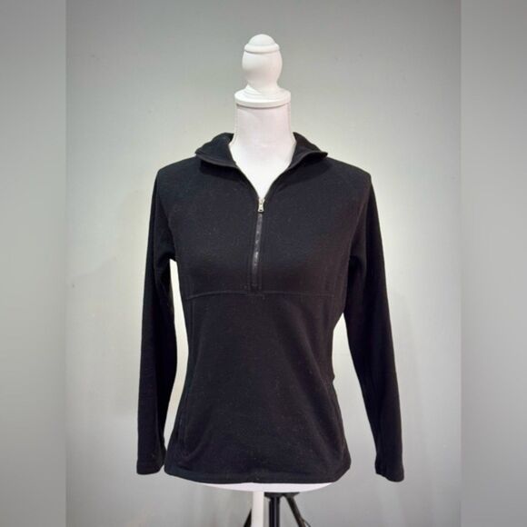 Black Chaps Sport 1/2 Zip Fleece Jacket Size S EUC - Picture 1 of 6